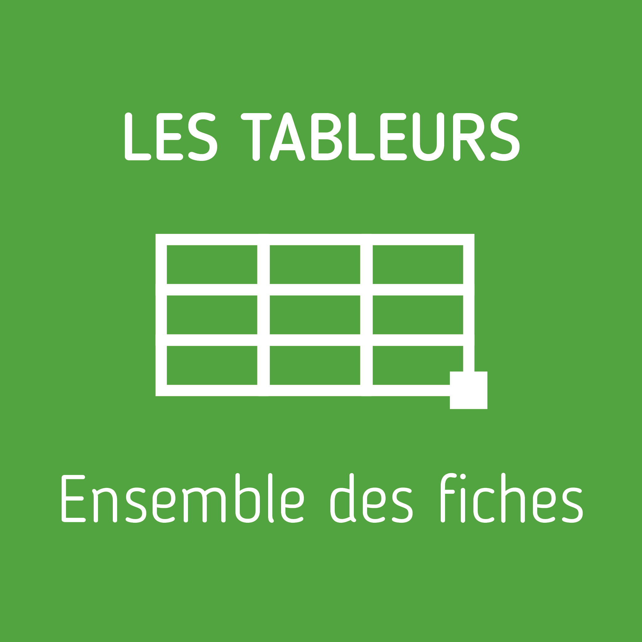 Les tableurs – Ensemble des fiches